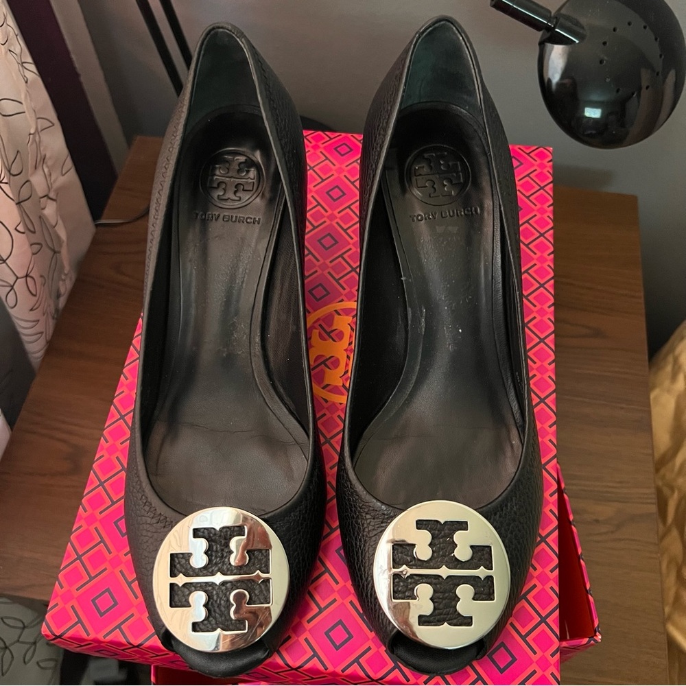 Tory Burch Sally 2 Leather Wedge Pump
